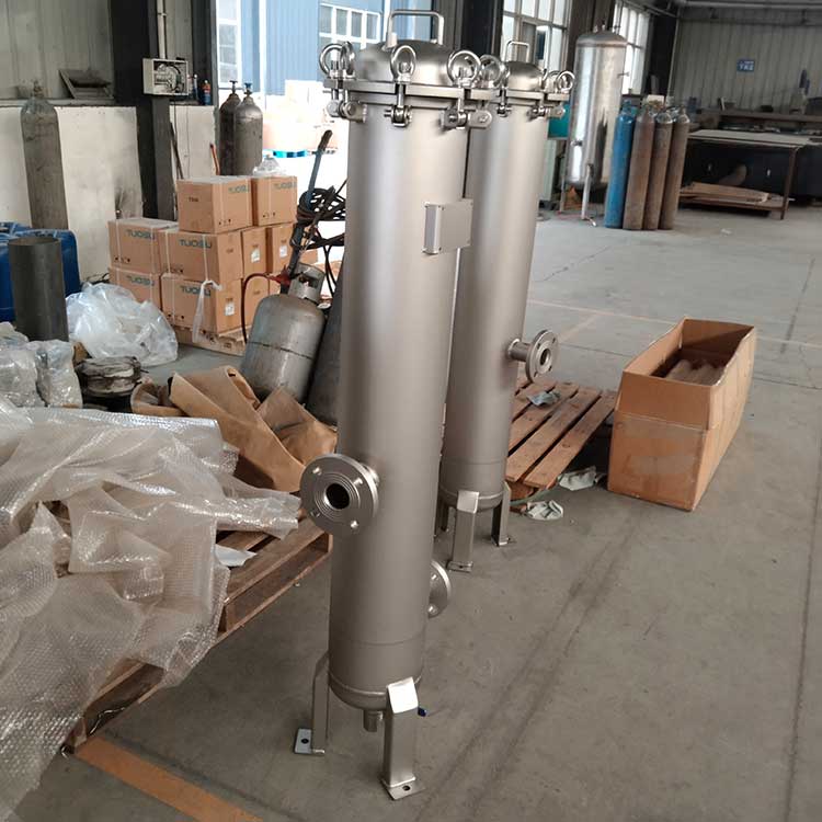 華豫供應快裝法蘭式精密過濾器-帶支架 內(nèi)置PP折疊濾芯